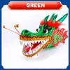 3D Dragon Head for Dragon Poi Combo Accessories, Real-Like ABS Plastic Dragon Head with Swing Rope Fitness Dragon Senior String Dragon Dance Wulong Fling Rope Set (Large, Green) view 2
