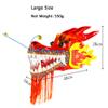 3D Dragon Head for Dragon Poi Combo Accessories, Real-Like ABS Plastic Dragon Head with Swing Rope Fitness Dragon Senior String Dragon Dance Wulong Fling Rope Set (Large, Green) view 3