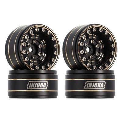 INJORA Brass 1.0 Beadlock Wheel- Negative Offset 3.15mm Wheels for 1/18 TRX4M SCX24 Gladiator Bronco C10 JLU Deadbolt Axial 1/24 Crawler,W1005