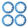 Buachois 1.9in Wheel Outer Rings Rims, 4Pcs Aluminum Alloy High Abrasion Resistance CNC Machining RC Wheel Hub Lock Ring Wheel Rims Beadlock Rings(Blue) view 1