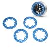 Buachois 1.9in Wheel Outer Rings Rims, 4Pcs Aluminum Alloy High Abrasion Resistance CNC Machining RC Wheel Hub Lock Ring Wheel Rims Beadlock Rings(Blue) view 4