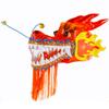 3D Dragon Head For Dragon Poi Combo Accessories, Real-like Hollow Plastic Dragon Head with 1.1 Meters Swing Rope Fitness Dragon Senior String Dragon Dance Wulong Fling Rope Set (Large, Red) view 1