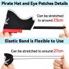 ZeeDix 72 Pcs Pirate Accessories for Kids, Include 24 Pirates Hats, 24 Eye Patches and 24 Swords, Pirate Party Decorations for Christmas, Halloween, Masquerade, Cosplay, Birthday view 3