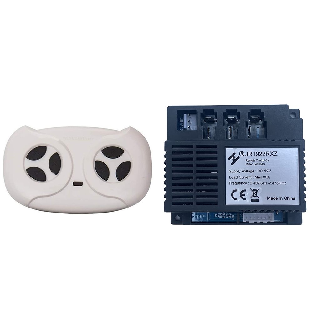 JR1922RXZ 2.4G Remote Control and Receiver, for Kids Ride On Toys, 12V Control Box Motherboard Accessories Ride On Car Replacement Parts