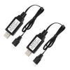 2 Pack USB Charger Cable for 7.4V 1A 2S LiPo & Li-ion Batteries  USB to XH-3P Connector for Charging Compatible with Gel Splatter Blaster Toy, RC Boats, Drones, Skytech, Quadcopters, WLtoys etc. view 1