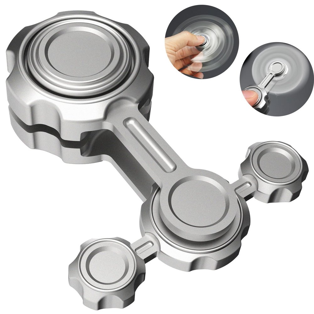 Cool Fidget Spinner Toy for Kids Adults Stress Relieve, Metal Fidget Toy Hand Finger Spinning Gyro, Small Gadget Toy Birthday Gift for Boy Girl, Desk Toy for Anti-Anxiety Keep Clam Focus Boredom
