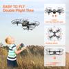 AVIALOGIC Mini Drone with Camera for Kids, Remote Control Helicopter Toys Gifts for Boys Girls, FPV RC Quadcopter with 1080P Live Video Camera, Gravity Control, 3 Batteries, Carrying Bag view 3