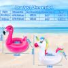 2 Pack Pool Floats for Kids Unicorn Flamingo Swim Ring Kids Pool Floaties Inflatable Swimming Pool Raft Party Water Toys for Age 2-5 Year Toddlers Girls Boys Summer Beach Float view 3