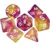 7-Die Two-Tone Dice Set Carved Pattern Dice Set Toy Gift Acrylic Polyhedral Dice Iridescent Glitter Polyhedral(Zijin) view 1