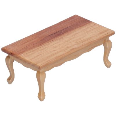 Agatige Miniature Dollhouse Tea Table, 1:12 Dollhouse Wooden Coffee Table Living Room Tea Table Miniature Furniture Model