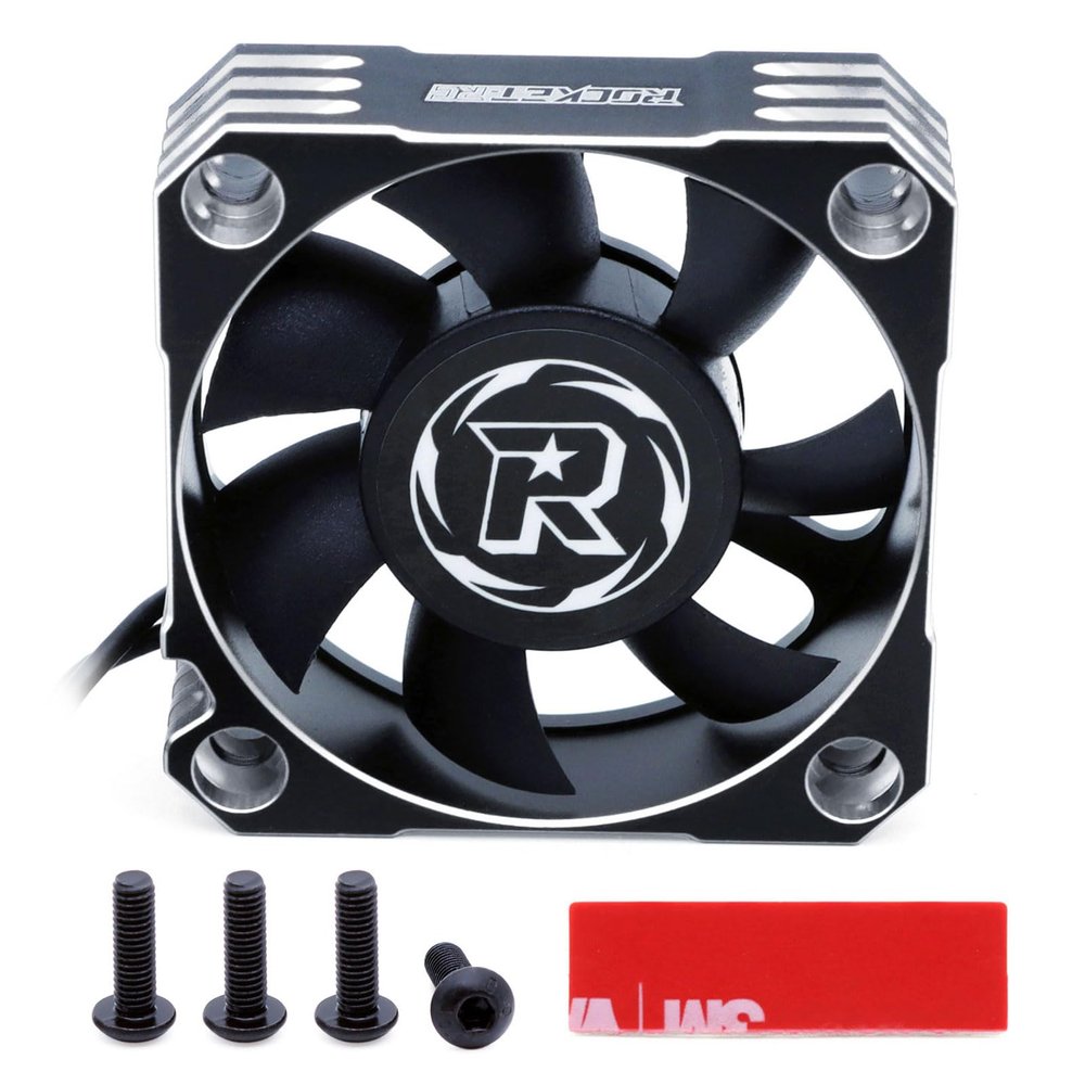 Motor Cooling Fan 50mm RC Motor Heatsink 10000RPM ESC Fan for RC Car 1/5th Scale Car Turck (Black+Silver)