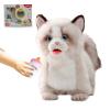 Electronic Interactive Ragdoll Cat - Realistic Handmade Toy with Walking, Barking, Wagging Tail & Talking - Robotic Pet Toy for Toddler Kids view 1