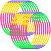 Vinsot 8 Pieces Toy Hoop Detachable Plastic Hoops Exercise Equipment Toy Adjustable Rings for Sports Playing Party Game Dance Pet Training view 1