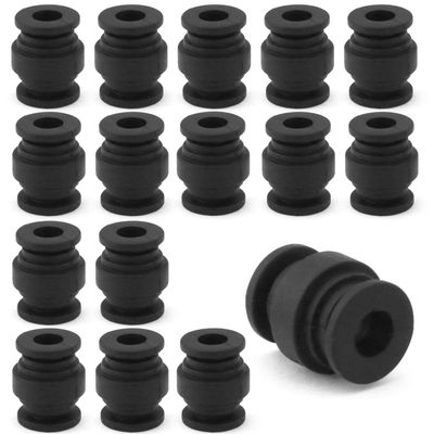 DGHAOP 16pcs Shock Damping Rubber Balls Black Silicone Mount Shock Absorption Balls Anti Vibration Damper Balls