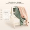 lulumoon Muslin Quilt Blanket, Crib Blanket for Baby and Toddler,47x47 Inches(Pink) view 3