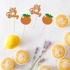 24Pcs Little Cutie Cupcake Toppers Glitter Orange Oh Baby Cupcake Picks Citrus Theme Baby Shower Decorations for Cutie Kids Birthday Party Baby Shower Gender Reveal Fruit Party Supplies view 3