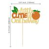 1Pc Little Cutie is on the Way Cake Topper Glitter Orange Cake Topper Decorations for Cutie Kids Birthday Party Baby Shower Gender Reveal Fruit Party Supplies view 2