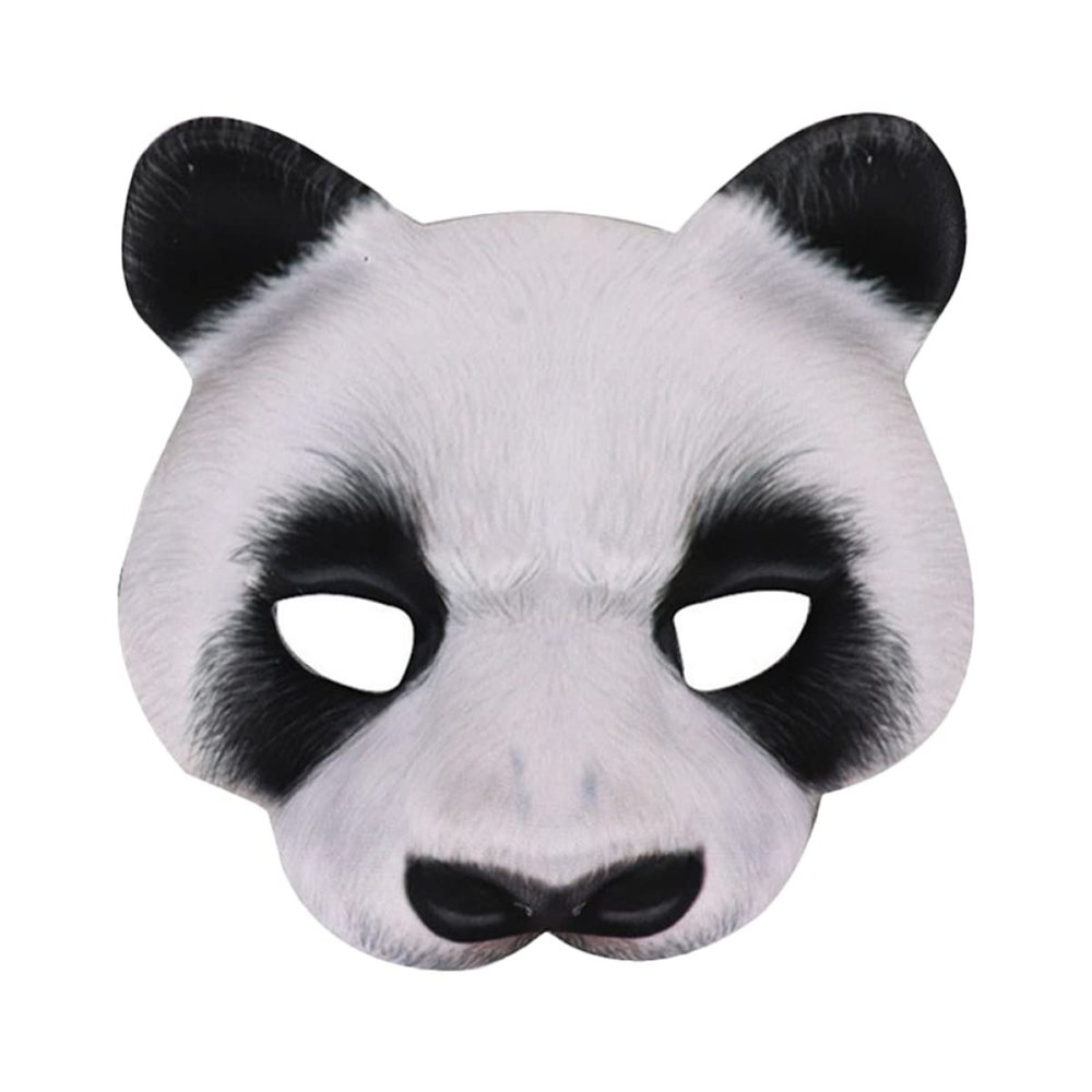 Abaodam Animal Half Face Mask Masquerade Party Cosplay Costume for Women and Men Animal Panda Masks Cosplay Masks Carnival Party Panda Costume Carnival Mask