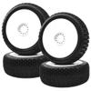 ShareGoo OD 4.52" 1/8 RC Buggy Rubber Tires Tyre w/Plastic Rim 17mm Hex Compatible with Arrma Kyosho Exceed RC Traxxas Redcat HSP HPI 1/8 Scale Off Road Car Buggy (White) view 1