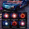 Sakeye RC Drift Car, 1:16 RC Drifting Car Remote Control Car Rechargeable High Speed RC Cars Toys 4WD 2.4GHz Full Scale Blue RC Racing Cars with LED Lights Two Batteries for Boys and Adults view 4