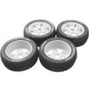 ShareGoo OD 4.52" 1/8 RC Buggy Rubber Tires Tyre w/ 5 Spoke Plastic Rim 17mm Hex Compatible with Arrma Kyosho Exceed RC Traxxas Redcat HSP HPI 1/8 Scale Off Road Car Buggy (White) view 4