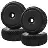 ShareGoo OD 4.52" 1/8 RC Buggy Rubber Tires Tyre w/Plastic Rim 17mm Hex Compatible with Arrma Kyosho Exceed RC Traxxas Redcat HSP HPI 1/8 Scale Off Road Car Buggy (Black) view 1