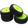 ShareGoo OD 4.52" 1/8 RC Buggy Rubber Tires Tyre w/Plastic Rim 17mm Hex Compatible with Arrma Kyosho Exceed RC Traxxas Redcat HSP HPI 1/8 Scale Off Road Car Buggy (Green) view 3