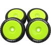 ShareGoo OD 4.52" 1/8 RC Buggy Rubber Tires Tyre w/Plastic Rim 17mm Hex Compatible with Arrma Kyosho Exceed RC Traxxas Redcat HSP HPI 1/8 Scale Off Road Car Buggy (Green) view 4