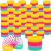 The Dreidel Company Plastic Multicolor Coil Spring, Goody Bag Fillers, Party Favor for Kids, 3" Inches (80mm) (80-Pack) view 1