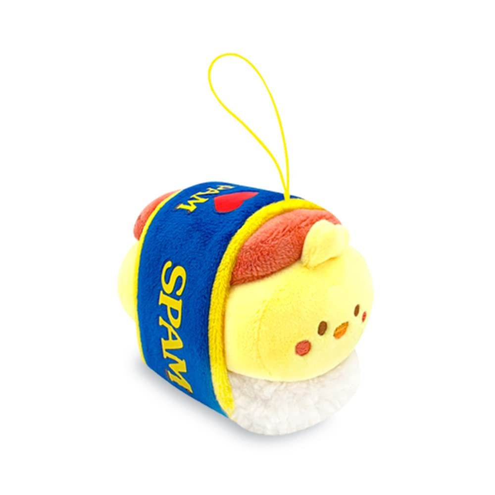 Anirollz Stuffed Animal Plush Keychain - Official SPAM Musubi Plush Toy |Soft, Squishy, Warm, Cute, Comfort, Safe| Pillow with Chicken - Birthday Deco Graduation Gift 4" Chickiroll