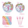 40PCS On Cloud 9 Birthday Party Plteas, On Cloud 9 Birthday Decorations For Girls,On Cloud 9 Birthday Plates For Girls,On Cloud 9 Cake Topper9th Birthday Party Decorations.On Cloud 9 Balloons. view 2