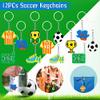 108Pcs Soccer Party Favors Soccer Stamps Slap Bracelets Keychains Rings Stickers Temporary Tattoos for Kids Birthday Party Supplies, Sports Party, Carnival Prizes, Prize Box Gift, Pinata Goodie Bag view 2