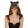 Masquerade Mask Cat Mask Woman Leather Halloween Costume Party Rabbit Bunny Masks Animal Half Face Cosplay Easter Christmas Halloween Party Women Ladies Props Costume Masks view 3