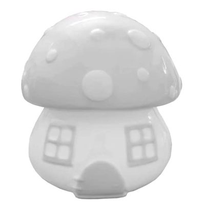 Child to Cherish Ceramic Poppy Mushroom Bank, Gray