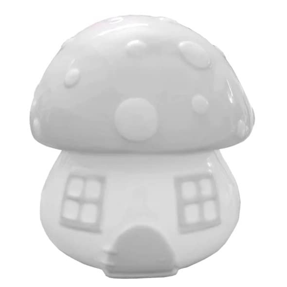 Child to Cherish Ceramic Poppy Mushroom Bank, Gray