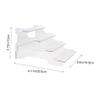 Cabilock Four-tier Clear Plastic Display Stand Figures Detachable Ladder Shelf Organizer Wear-resistant Model Storage Rack for Showcasing Collectibles and Miniatures view 2
