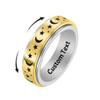 jolinsy Fidget Spinner Rings Fidget Comfort Fit Ring Guy Stress Gifts Stainless Steel Moon Band Jewelry view 2