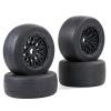 Greendhat New Upgrade Bald Tire Front and Rear Tire Assembly Set for 1/5 HPI ROVAN ROFUN KM Baja 5B Rc Car Toys Parts ( Color : Blue ) view 3
