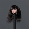 1/6 Scale Female Head Sculpt,Anime Girl Pale Skin Planted Hair Head Carved for 12inch PH TBL JO Action Figure Doll (E) view 3