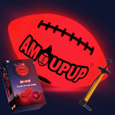 Amoupup Glow in The Dark Sports Gifts - Light Up LED Football with LED Lights and Batteries - Cool Stuff for Teen Boys and Girls