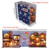 Miniature Dollhouse with Furniture and LED Lights,3D Book House Model Kit Wooden Dollhouse, 1:24 Scale Wooden Handmade Building Model Puzzle Toy(Cherry Blossom Alley) (Cherry Blossom Alley) view 2
