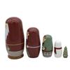 Konrisa Santa Nesting Dolls 5 Piece Set, Wooden Stacking Dolls Santa Statue Figurine Decoration Matryoshka Toys for Kids view 2