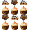 Ercadio 24pcs Traditional Happy Halloween Cupcake Toppers Spider Web Cupcake Decors for Halloween Birthday Party Cake Decor Supplies view 1