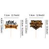 Ercadio 24pcs Traditional Happy Halloween Cupcake Toppers Spider Web Cupcake Decors for Halloween Birthday Party Cake Decor Supplies view 2