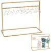 SUPERFINDINGS 1 Set Doll Garment Rack Including 1Pc 6x2.8x4.7inch Doll Clothes Storage Rack Doll Closet and 10Pcs Mini Doll Clothes Hangers Doll Wardrobe Furniture Accessories for Dollhouse Supplies view 1