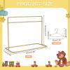 SUPERFINDINGS 1 Set Doll Garment Rack Including 1Pc 6x2.8x4.7inch Doll Clothes Storage Rack Doll Closet and 10Pcs Mini Doll Clothes Hangers Doll Wardrobe Furniture Accessories for Dollhouse Supplies view 2