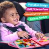 Qizfun Busy Board Montessori Toy for Toddlers, Educational Sensory Learning Toy for Fine Motor Skills, Preschool Travel Toy for Airplane & Car, Gifts for Boys and Girls (Pink/P4) view 4