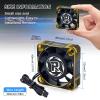 40mm Motor Cooling Fan 16000RPM ESC Fan RC Cooling Fan for 1/5 1/6 RC Truck Car 40mm Diameter Motor (Gold Black) view 3