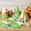 30 Pcs Animal Party Hats for Kids Safari Birthday Cone Hats 6 x 7.87" Jungle Zoo Birthday Party Supplies Decorations for DIY Photo Props Toddlers Baby, Tiger, Giraffe, Elephant, Monkey, Lion, Zebra view 3