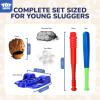 TOY Life Tball Set for Kids 3-5 5-8 Tball for Kids 5-8 Tee Bat Toddler Baseball Tee Balls Set Bat Baseball Kid T Ball Stand for Kid 3-5 T Ball Bat Outdoor Outside Door Toys view 2